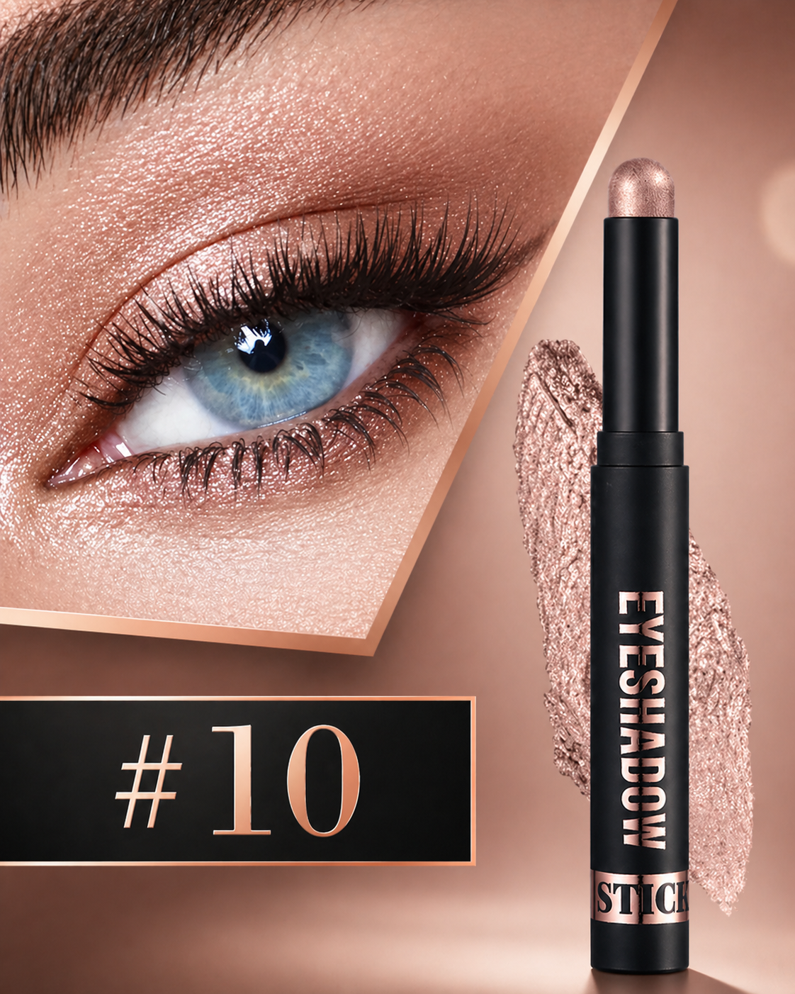 SparkGlow Eyes Waterproof Cream Eyeshadow Stick