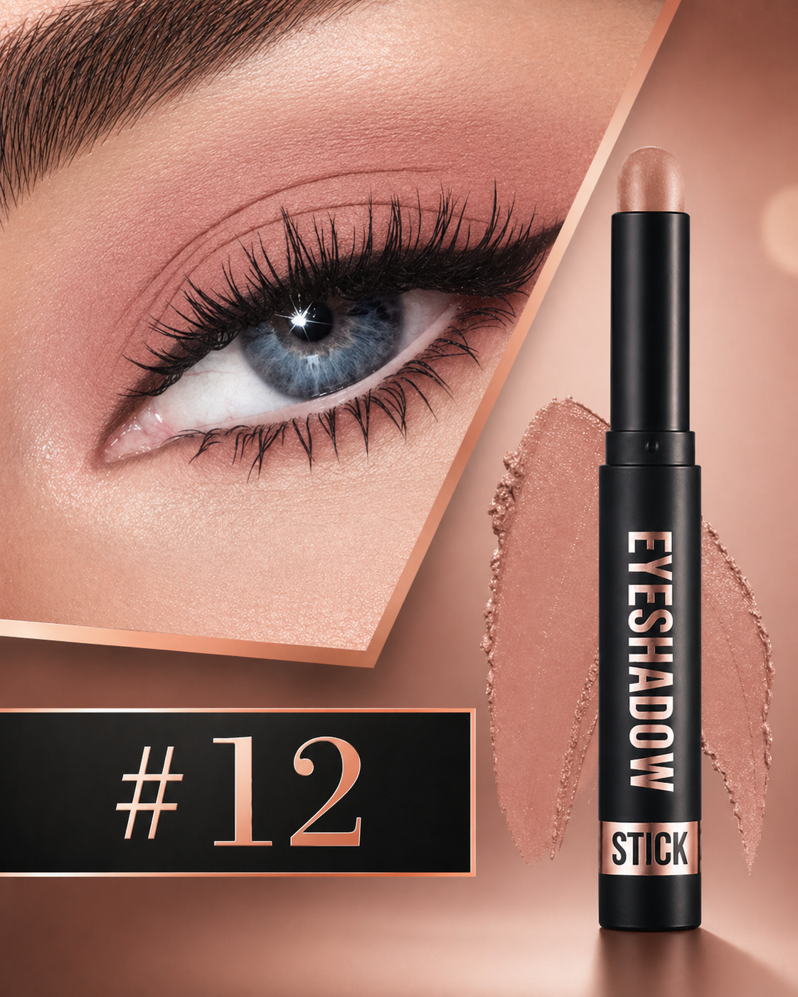 SparkGlow Eyes Waterproof Cream Eyeshadow Stick