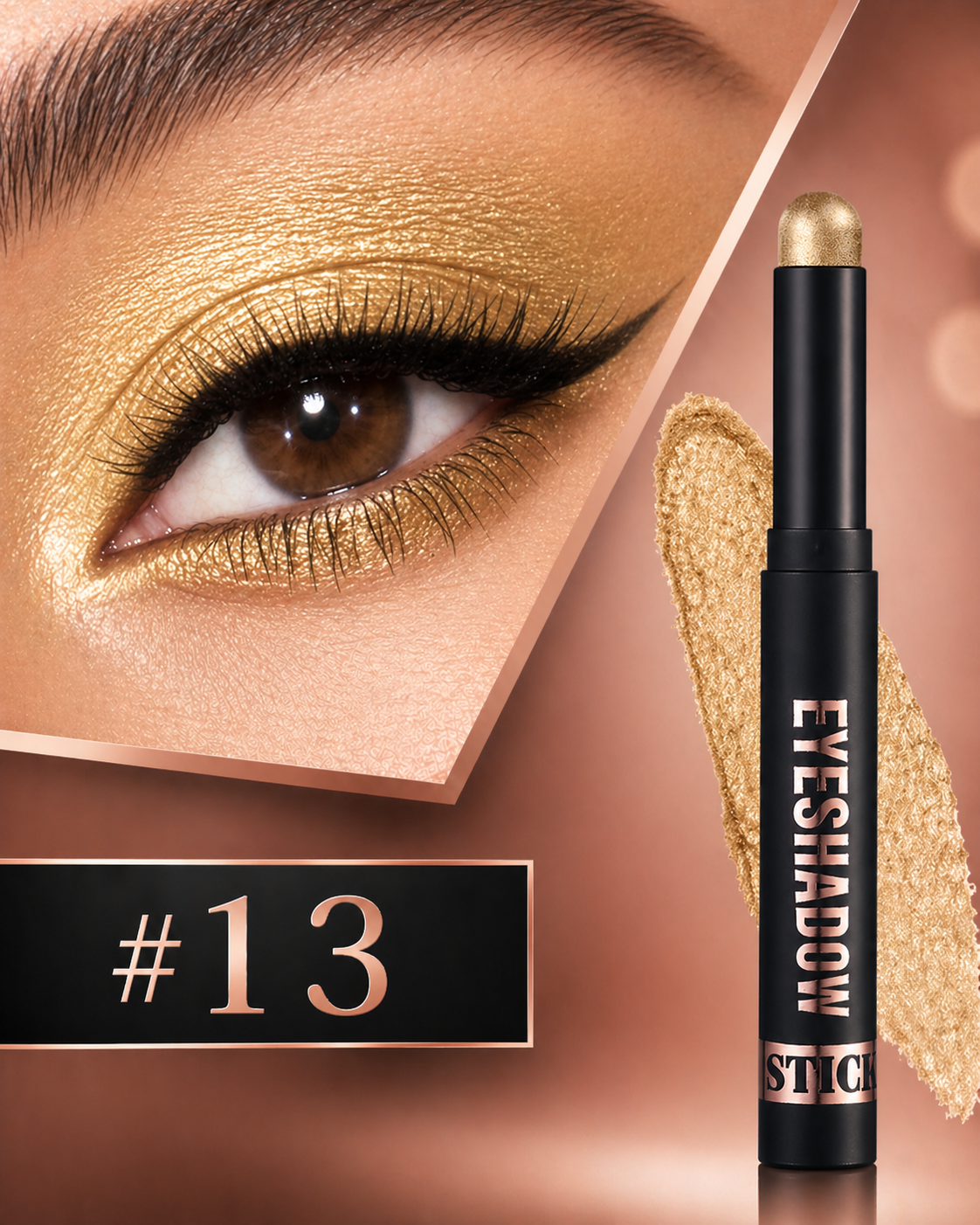 SparkGlow Eyes Waterproof Cream Eyeshadow Stick