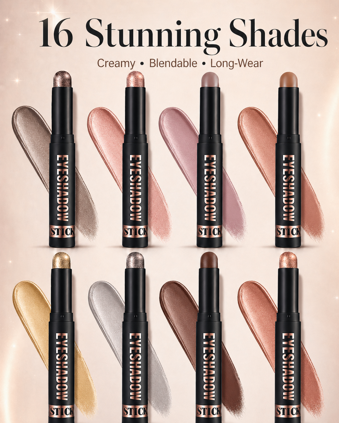SparkGlow Eyes Waterproof Cream Eyeshadow Stick